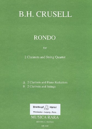 Rondo for 2 clarinets and string quartet for 2 clarinets and piano