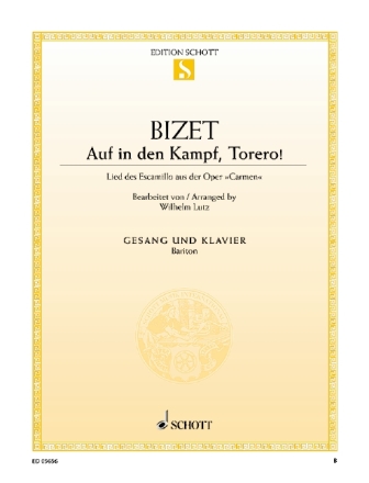 Auf in den Kampf, Torero! fr Bariton und Klavier Einzelausgabe