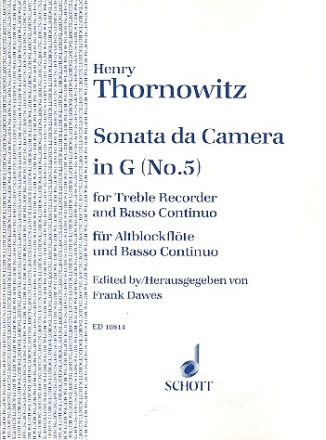 Sonata da camera in G for treble recorder and piano