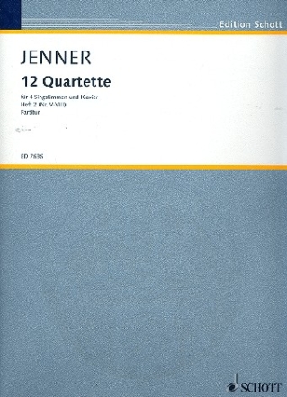 Zwlf Quartette Heft 2 fr 4 Singstimmen (SATB) mit Klavier Err:520