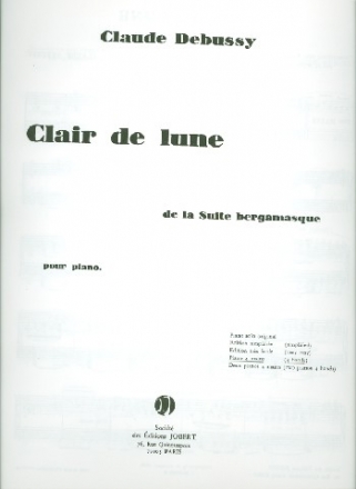 Clair de lune  pour piano  4 mains