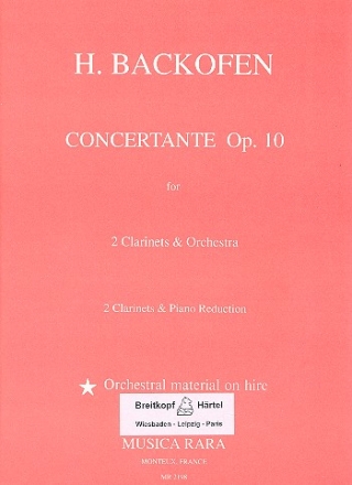 Concertante op.10 for 2 clarinets and piano