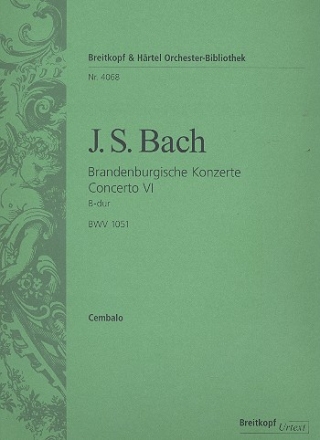 Brandenburgisches Konzert B-Dur Nr.6 BWV1051 fr Orchester Cembalo