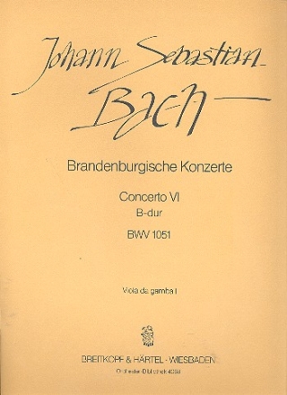 Brandenburgisches Konzert B-Dur Nr.6 BWV1051 fr Orchester Viola da gamba 1