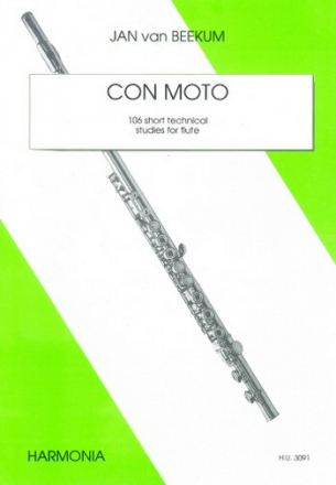 Con moto 106 short technical studies for flute