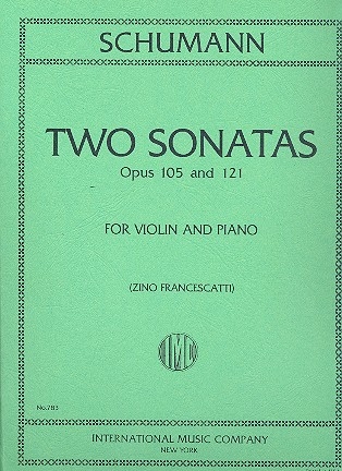 2 Sonatas op.105 and op.121 for violin and piano