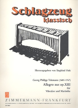 Allegro aus op.13 fr Vibrafon und Marimba Fink, Siegfried, Ed.