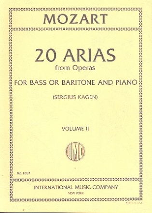 20 Arias from Operas vol.2 for bass or baritone and piano