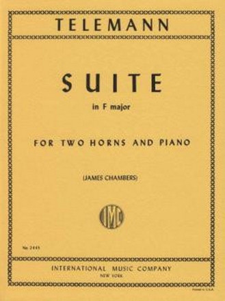 Suite F major for 2 horns in F and piano CHAMBERS, JAMES, ED.