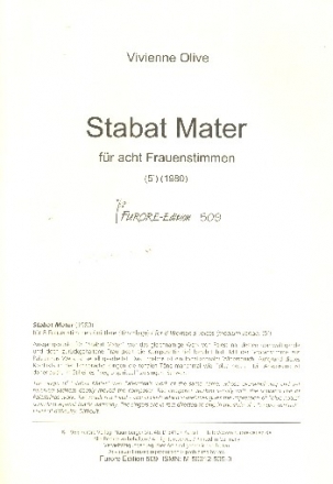 Stabat mater fr 8 Frauenstimmen singpartitur