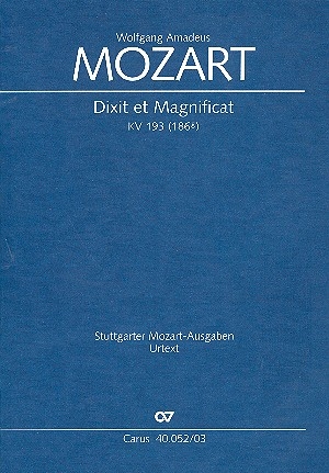 Dixit et Magnificat KV193 fr Soli (SATB), Chor und Orchester Klavierauszug