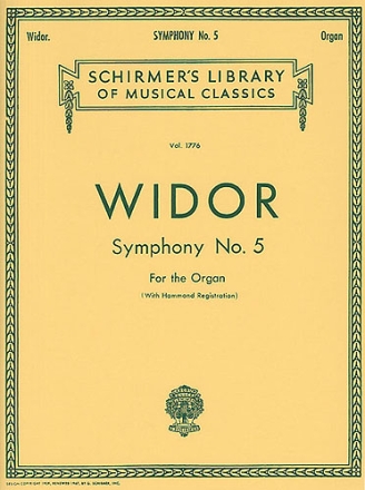 Symphony no.5 for organ with hammond registration