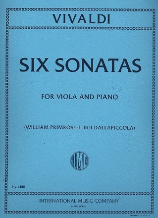 6 Sonatas for viola and piano