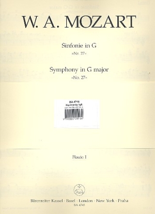 Sinfonie G-Dur KV199 fr Orchester Harmonie