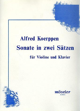 Sonate in 2 Stzen fr Violine und Klavier