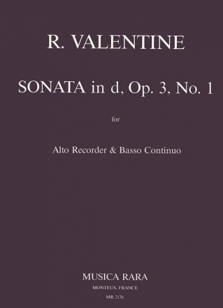 Sonata in d minor op.3 no.1 for alto recorder and bc