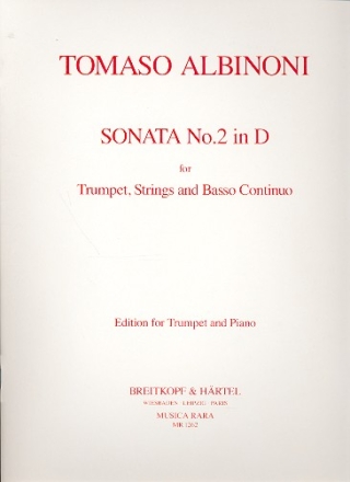 Sonata D major no.2 for trumpet and orchestra for trumpet and piano