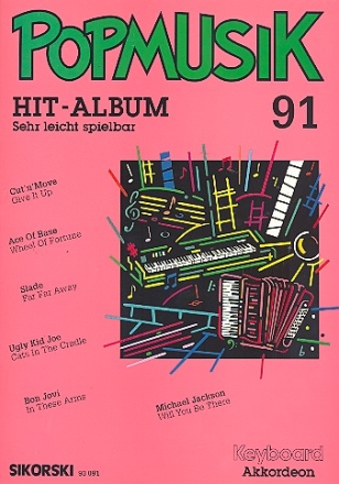 Popmusik Hit-Album Band 91: fr Keyboard / Akkordeon