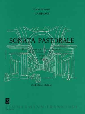 Sonata pastorale fr 4 Flten und Bc (Orgel, Cembalo, Klavier) oder 5 Flten,   Partitur und Stimmen