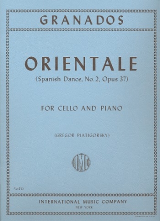 Orientale op.37,2 Spanish Dance for cello and piano