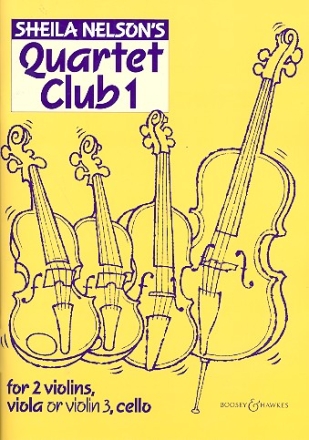 Quartet Club 1 for 2 violins, viola (vl3) and cello score and parts