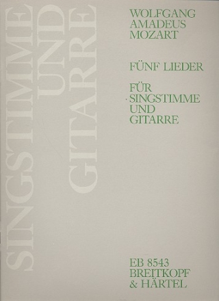 5 Lieder fr Gesang und Klavier fr Gesang und Gitarre