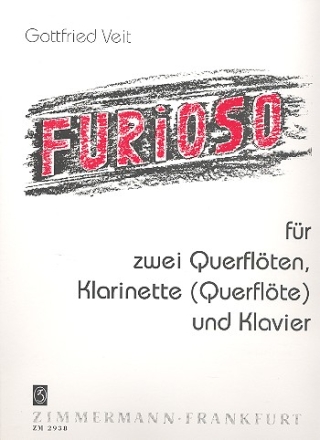 Furioso fr 2 Flten, Klarinette (Flte) und Klavier