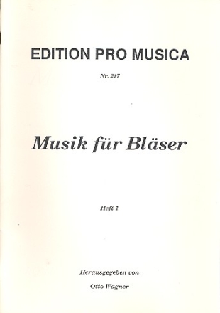 Musik fr Blser Band 1 Blechblserquartette Partitur und Stimmen