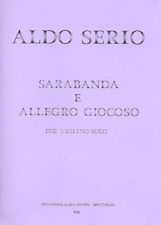 Sarabanda e allegro giocoso per violino solo