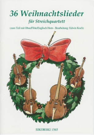 36 Weihnachtslieder  fr Streichquartett (Oboe, Flte, Englischhorn ad lib) Stimmen