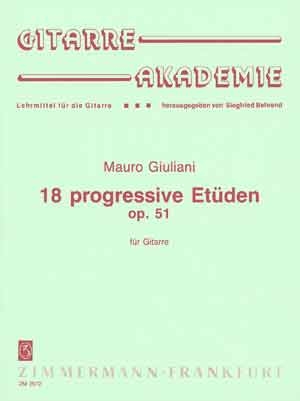 18 progressive Etden op.51 fr Gitarre