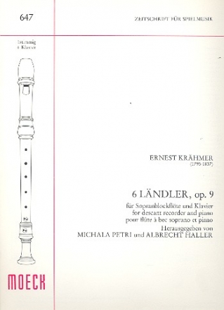 6 Lndler op.9 fr Sopranblockflte und Klavier