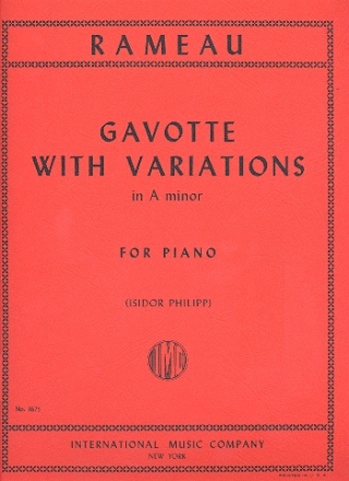 Gavotte with Variations a Minor for piano