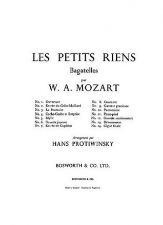 Les petits riens Bagatelles for piano (Kopie)