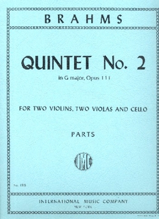 Quintet G-Dur op.111 for 2 violins, 2 violas and cello parts