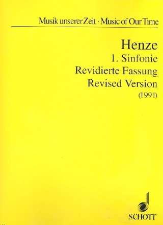 1. Sinfonie fr Kammerorchester Dirigier- und Studienpartitur