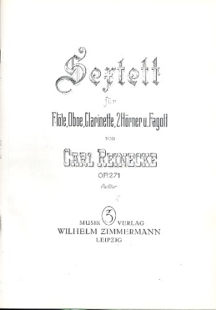 Sextett B-Dur op.271 fr Flte, Oboe, Klarinette, 2 Hrner und Fagott,  Partitur (Kopie)