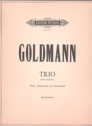 Trio (4 Stcke ) fr Viola, Violoncello und Kontraba Spielpartitur