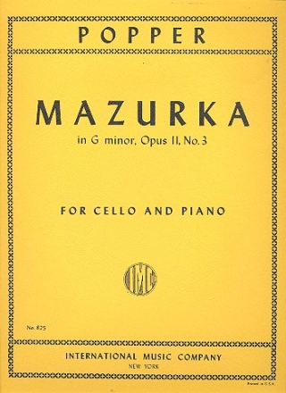 Mazurka g minor op.11,3 for cello and piano