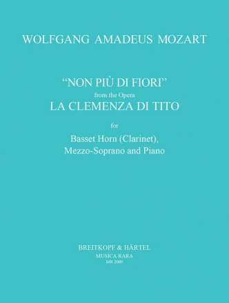 Non piu di fiori fr Bassetthorn, Mezzosopran und Klavier Partitur und Stimmen