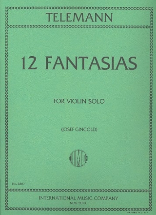 12 Fantasias for violin solo