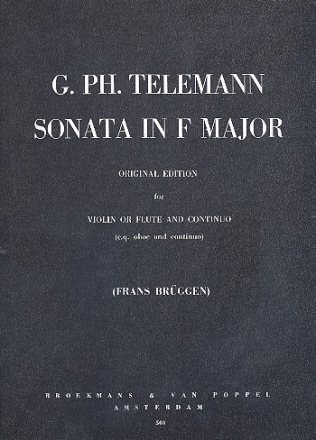 Sonata F major for violin (flute) and continuo