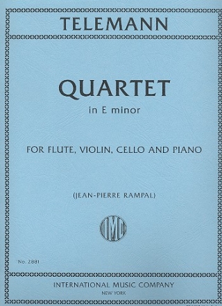 Quartet e minor for flute, violin, cello and piano