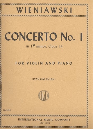 Concerto f minor op.14 no.1 for violin and piano