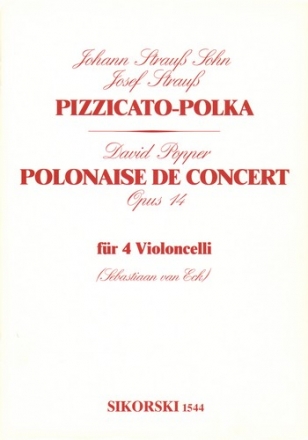 Pizzicato-Polka fr 4 Violoncelli Stimmen