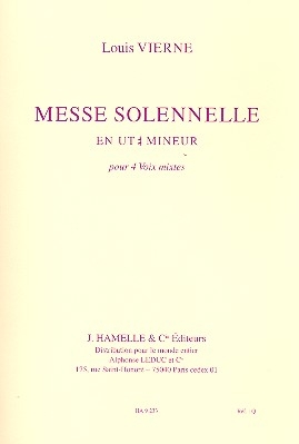 Messe solennelle op.16 pour choeur mixte Voix en partition