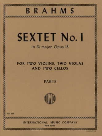 Sextet b flat major op.18 for 2 violins, 2 violas, 2 cellos,  parts