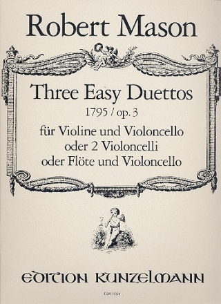 3 easy Duettos op.3 fr Violine und Violoncello (2 Violoncelli, Flte und Violoncello)