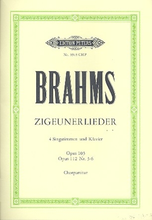 Zigeunerlieder op.103 und op.112,3-6 fr gem Chor und Klavier Chorpartitur