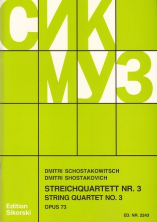 Streichquartett  Nr.3 op.73 fr Streichquartett Stimmen